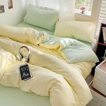 Luxurious cream cotton bedding set bedroom duvet cover