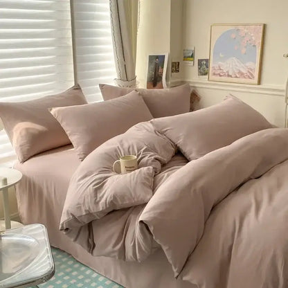 Luxurious white & dark gray cotton bedding set – bedroom duvet cover