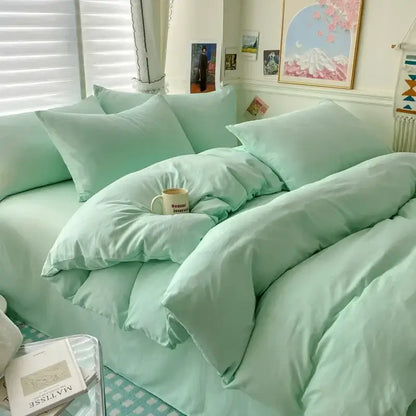 Luxurious white & dark gray duvet cover bedding set bedroom