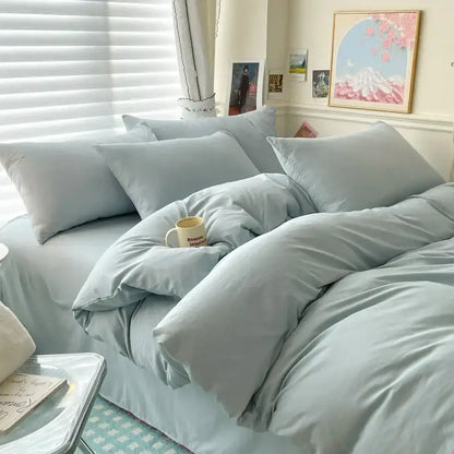 Luxurious white & dark gray duvet cover bedding set bedroom