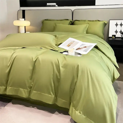 Lavender satin duvet cover set bedroom egyptian cotton bedding