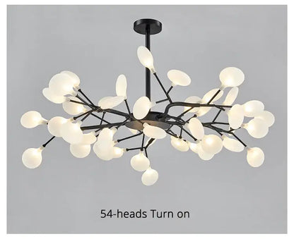 Modern nordic luxurious golden led chandelier dining room globe light
