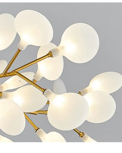 Modern nordic luxurious golden led chandelier dining room globe light