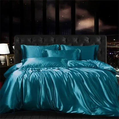 Vibrant yellow mulberry silk bedding set bedroom duvet cover