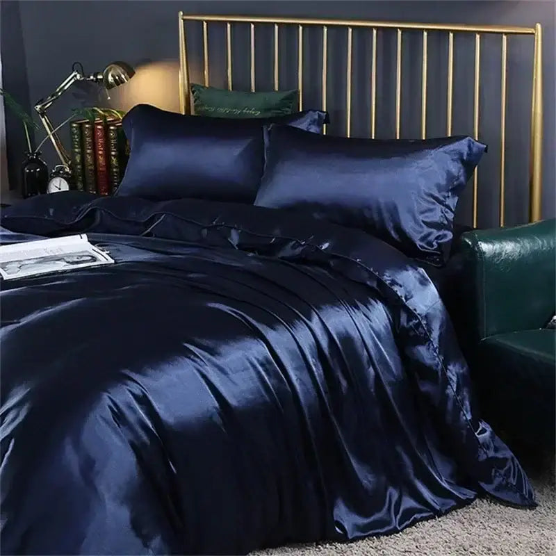 Luxurious gold mulberry silk bedding set bedroom duvet cover