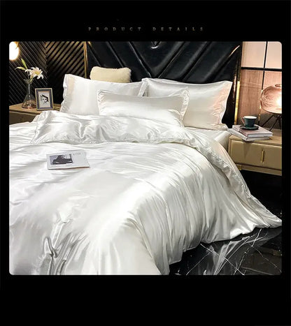 Luxurious gold mulberry silk bedding set bedroom duvet cover