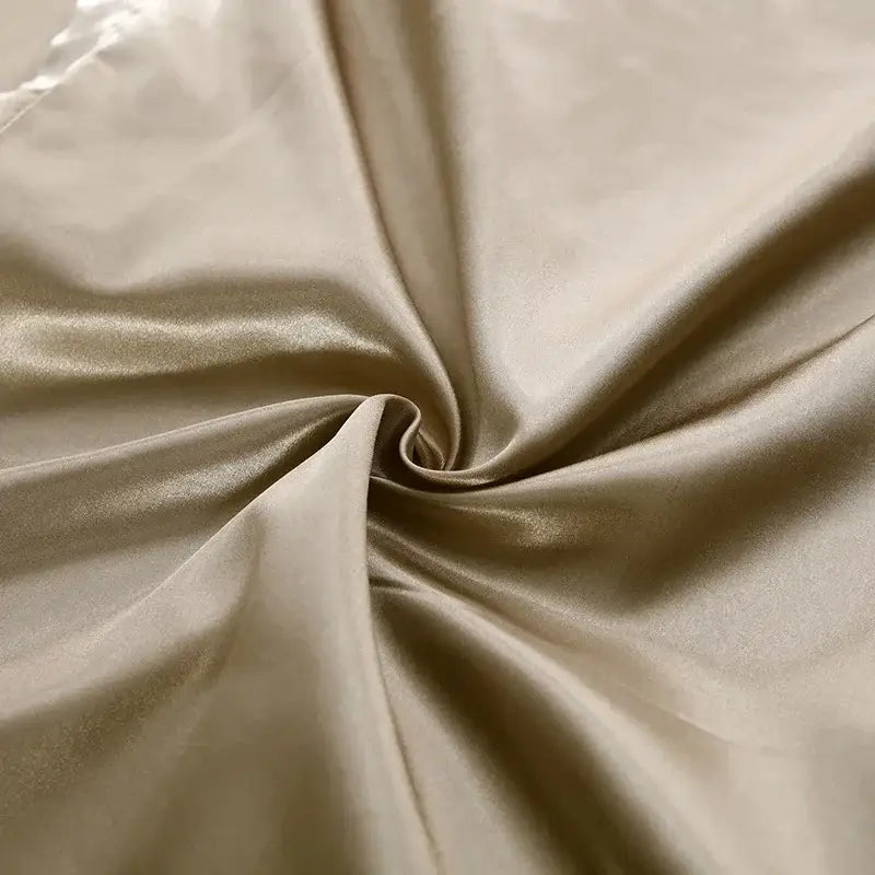 Luxurious golden satin bedding set for bedroom duvet cover