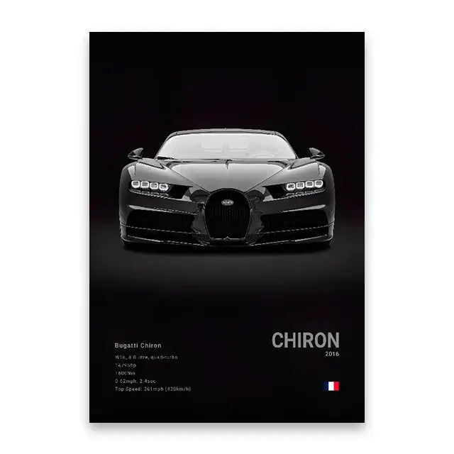 Modern black luxury car canvas wall art bedroom decor