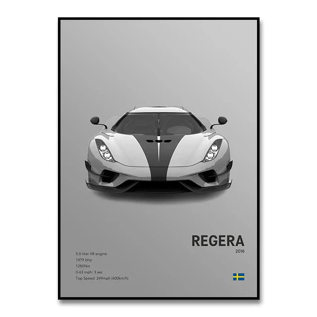 DecorBites™ Luxury Cars Canvas Wall Art Print - Modern Home Decor