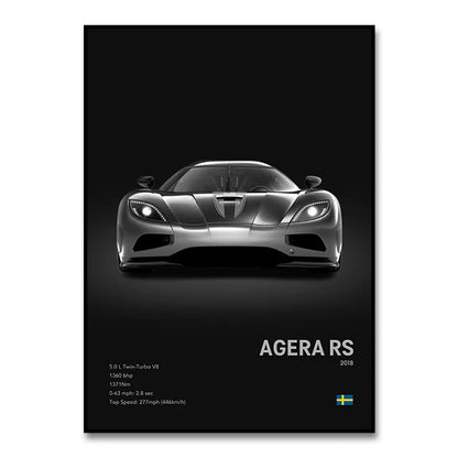 DecorBites™ Luxury Cars Canvas Wall Art Print - Modern Home Decor