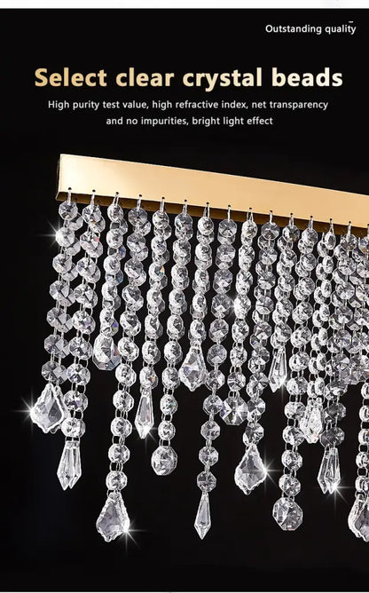 Luxury gold circular crystal chandelier dining room pendant light