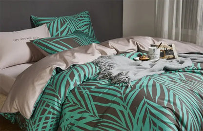 Luxury navy & gold egyptian cotton quilted bedding set bedroom