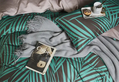 Luxury navy & gold egyptian cotton quilted bedding set bedroom