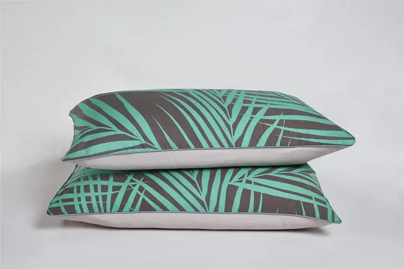 Botanical flamingo leaf egyptian cotton duvet cover bedroom set