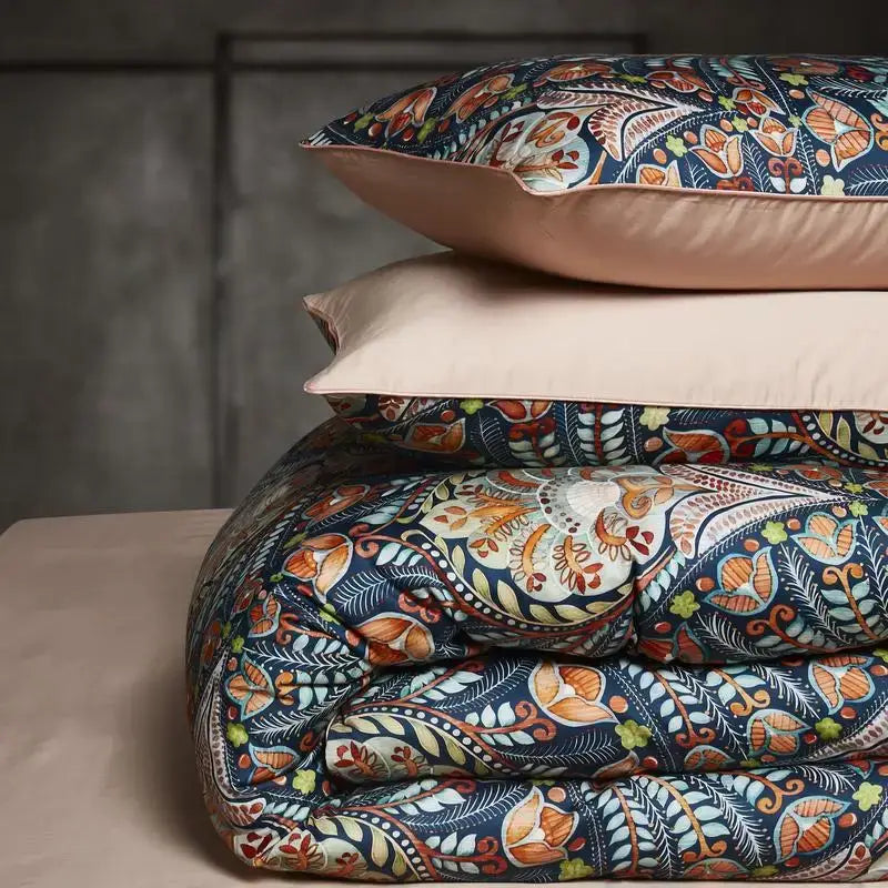 Luxury egyptian cotton floral duvet cover and pillowcase bedroom set