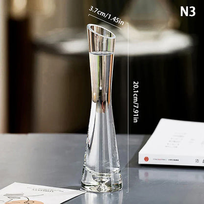 DecorBites™ Luxury Glass Flower Vase for Home Decor