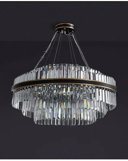 Modern gold luxury led crystal chandelier dining room light