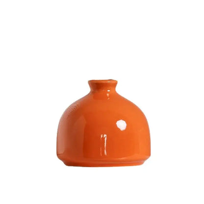 Modern orange ceramic vase set of 5 living room decor