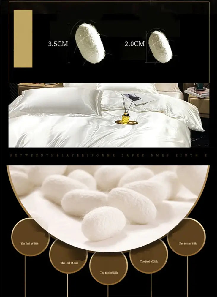 Luxury chocolate brown mulberry silk bedding set bedroom sheets