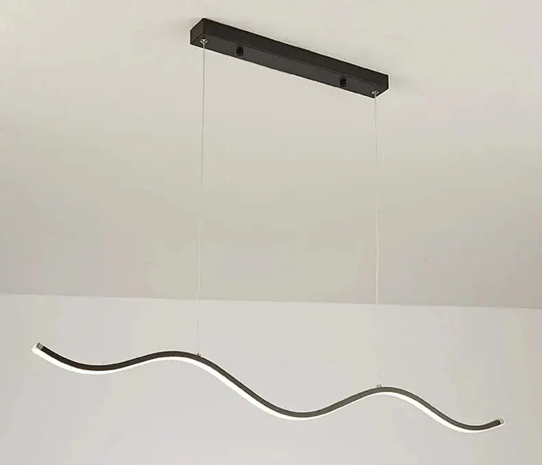Modern white wavy led pendant light luxury nordic chandeliers dining room