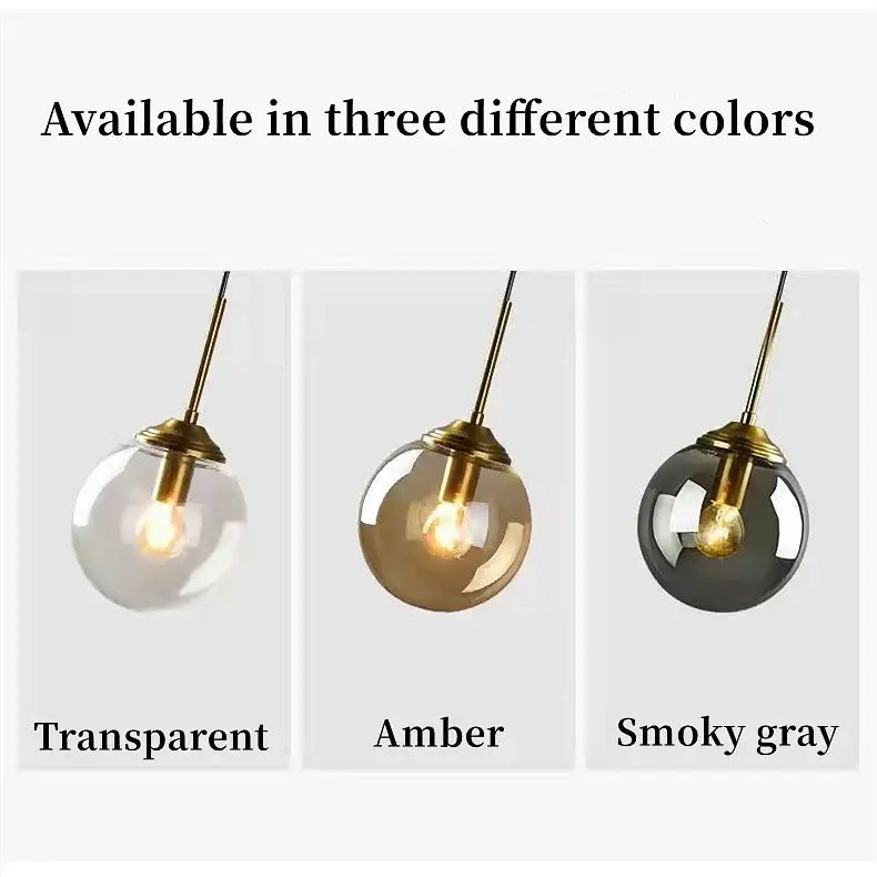 Luxury nordic led chandelier with amber and smoked glass dining room