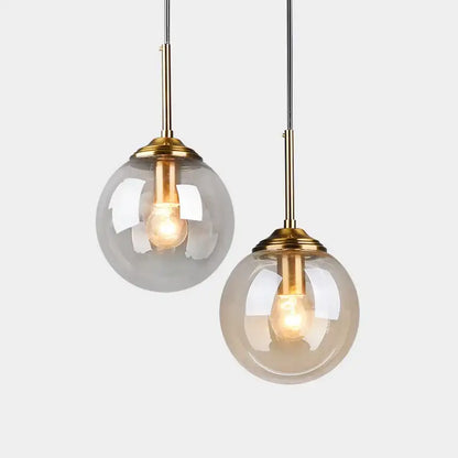 Luxury nordic led chandelier with amber and smoked glass dining room