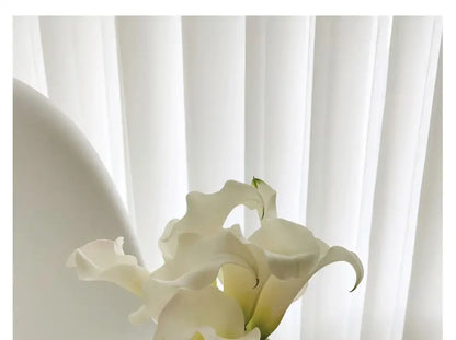 Modern sculptural silver stainless steel vase living room decor