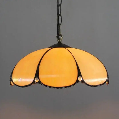 Tiffany style rose stained glass pendant light dining room