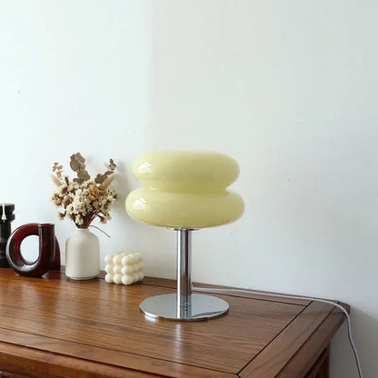 Glossy orange italian designer macaron lamp bedroom table light