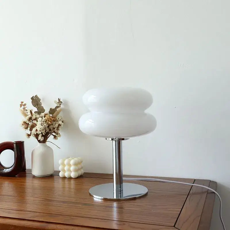 Glossy orange italian designer macaron lamp bedroom table light