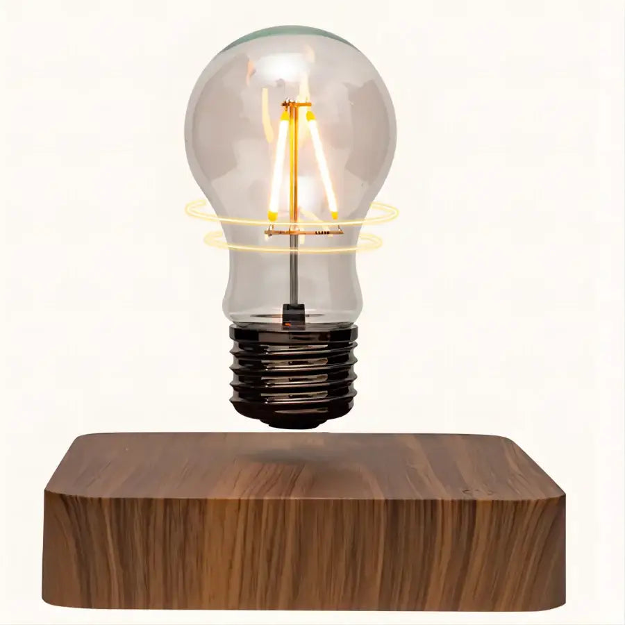 Vintage wood magnetic levitation lamp bedroom floating led bulb