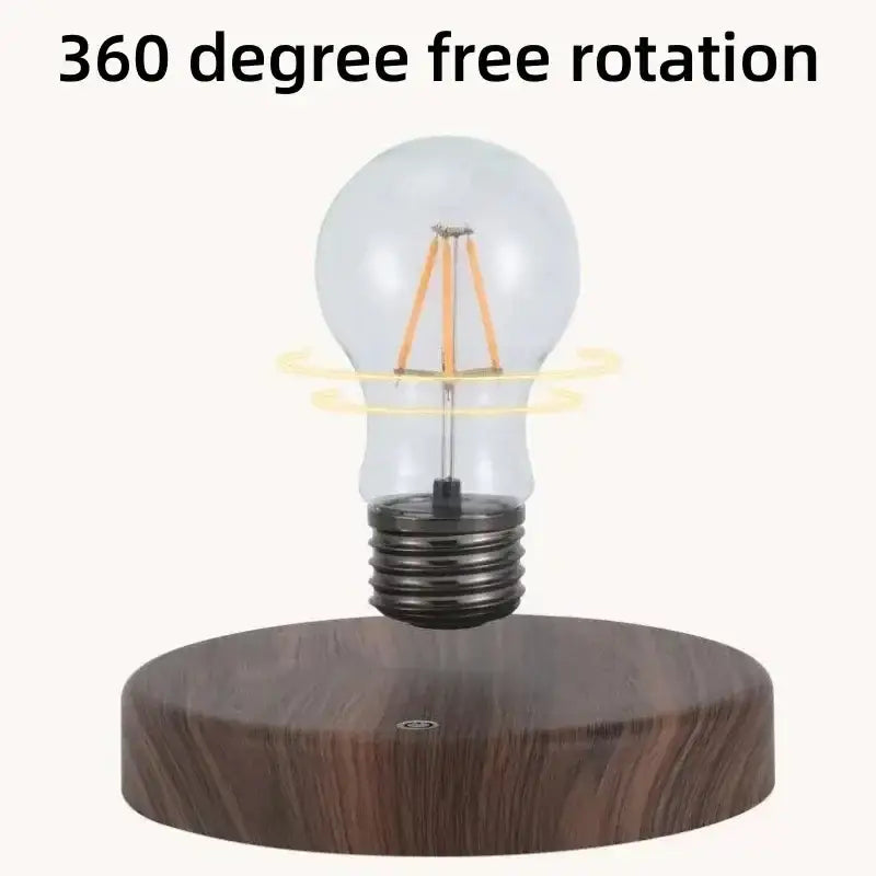Vintage wood magnetic levitation lamp bedroom floating led bulb