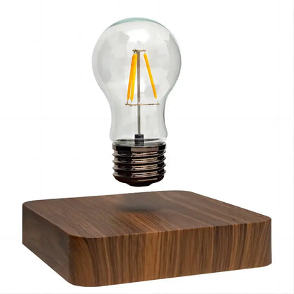 Vintage wood magnetic levitation lamp bedroom floating led bulb