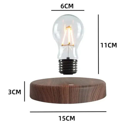 Vintage wood magnetic levitation lamp bedroom floating led bulb