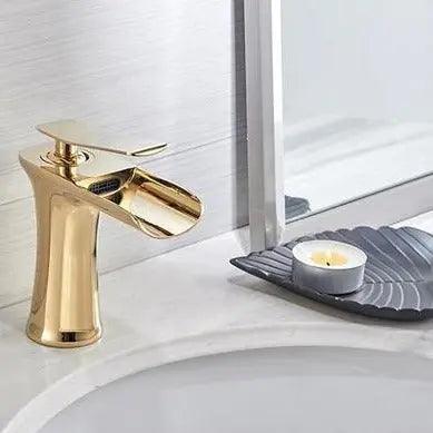 DecorBites™ Mai - Single Handle Gold Bathroom Faucet