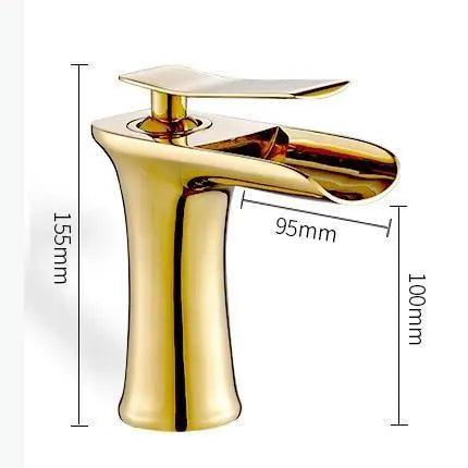 DecorBites™ Mai - Single Handle Gold Bathroom Faucet