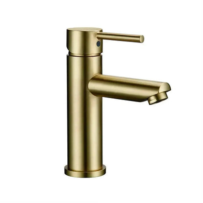 Modern brushed gold single handle deck mounted bathroom faucet