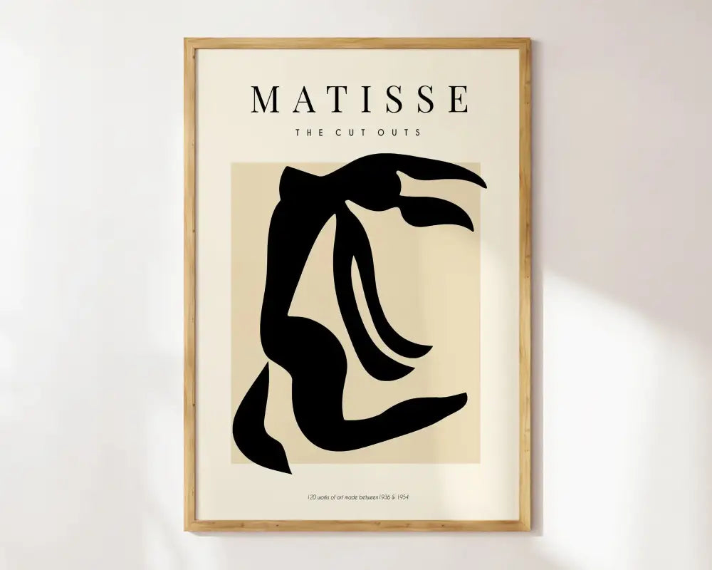 Matisse botanical flower poster orange & pink framed living room art
