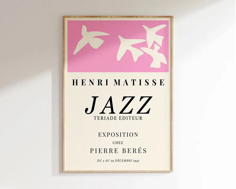 Matisse floral pink jazz exhibition paintings living room framed art