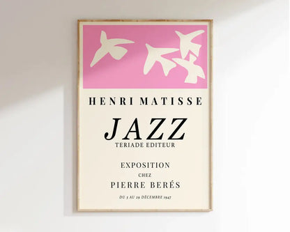 Minimalist matisse floral art print beige & black living room decor