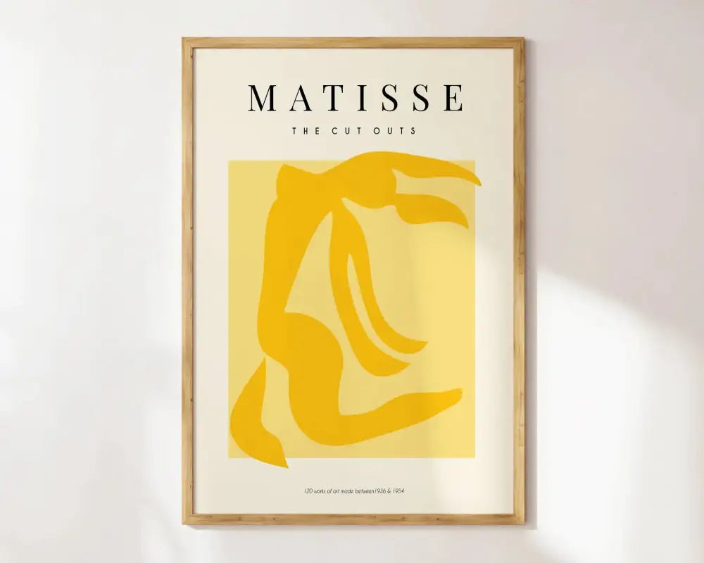 Abstract matisse floral art framed print living room wall decor