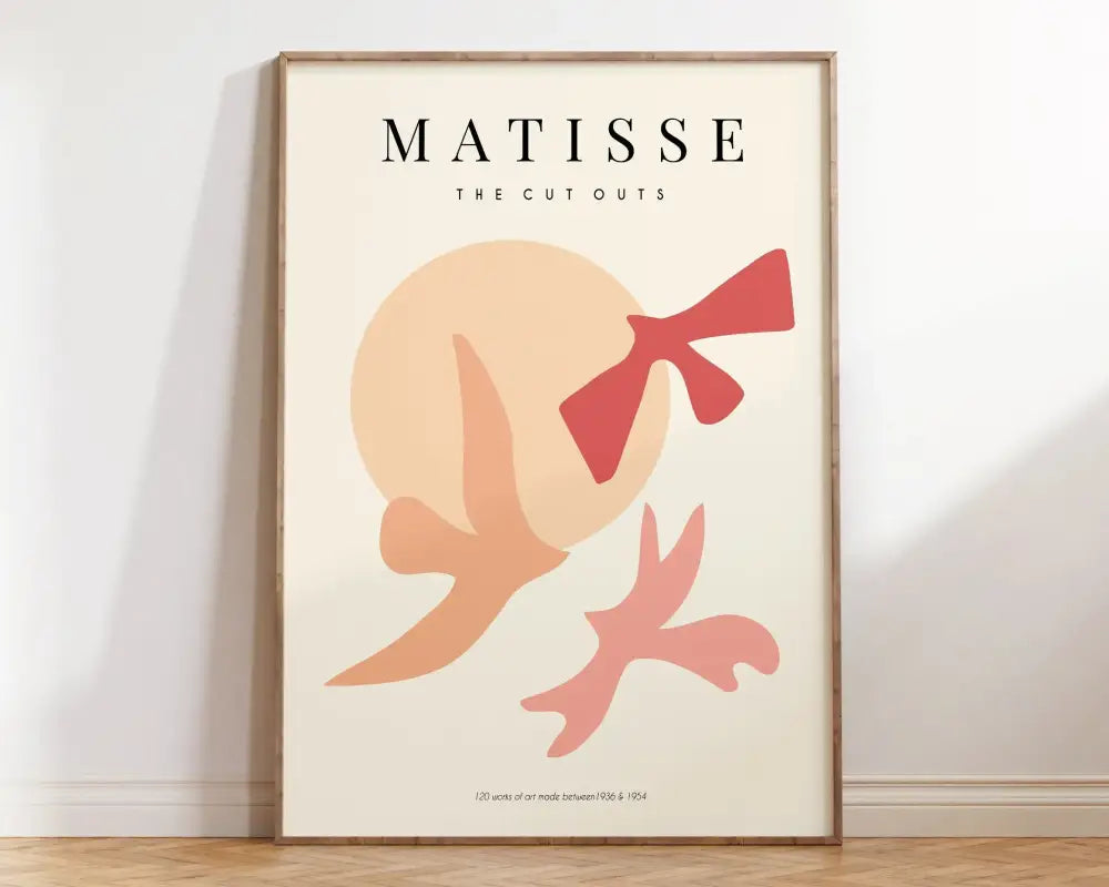 Matisse floral canvas pink and orange seated figure bedroom art