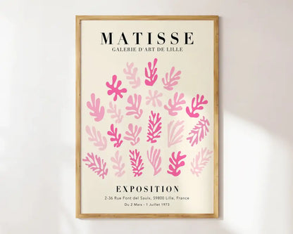 Matisse floral canvas pink and orange seated figure bedroom art