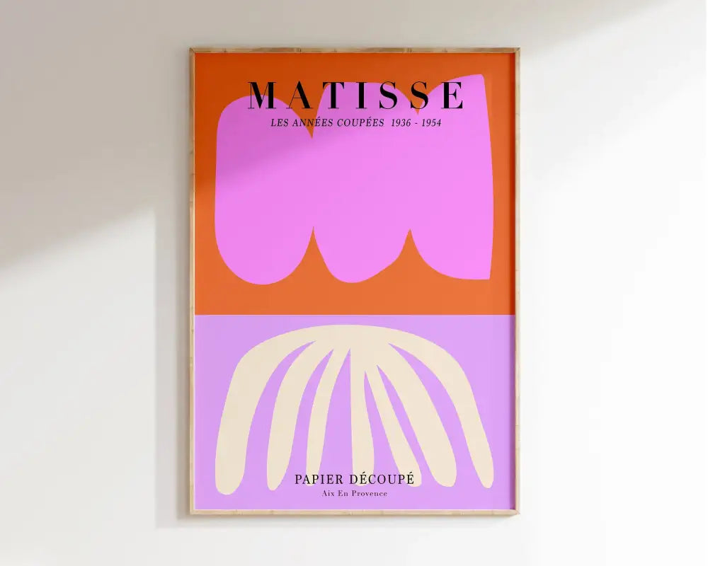 Matisse floral canvas pink and orange seated figure bedroom art