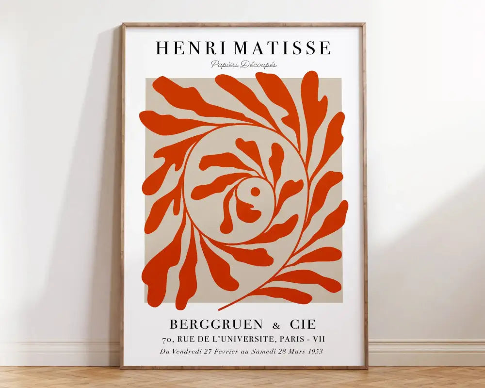 Matisse floral canvas pink and orange seated figure bedroom art