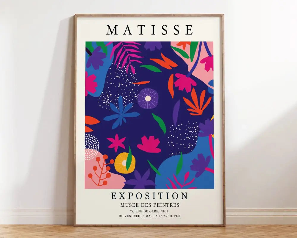 Matisse floral canvas pink and orange seated figure bedroom art