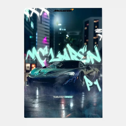 DecorBites™ Mclaren P1 GTR Luxury Poster for Home Decor