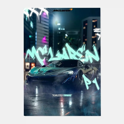 DecorBites™ Mclaren P1 GTR Luxury Poster for Home Decor