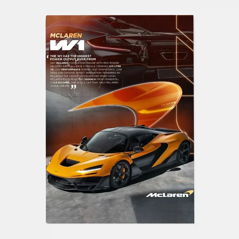 DecorBites™ Mclaren P1 GTR Luxury Poster for Home Decor