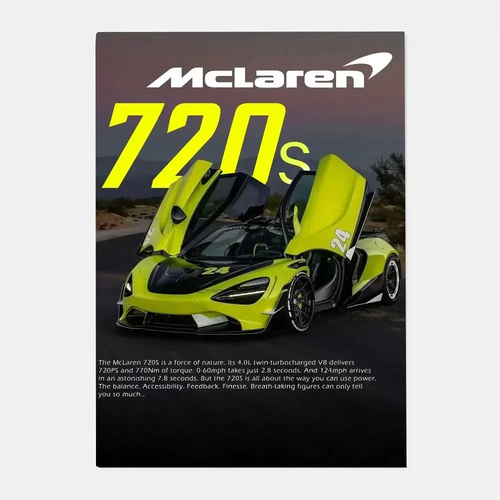 DecorBites™ Mclaren P1 GTR Luxury Poster for Home Decor